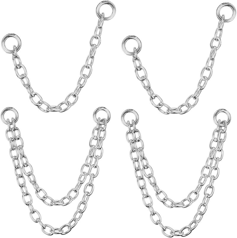 Goenjoy 4Pcs Earrings Connector Chains Set for Women, Convertible Dangle Chain for Double Piercings 50mm - Image 1